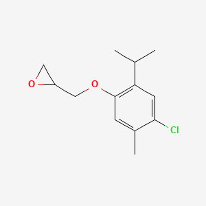 molecular formula C13H17ClO2 B2661618 2-[4-Chloro-5-methyl-2-(propan-2-yl)phenoxymethyl]oxirane CAS No. 885460-66-2