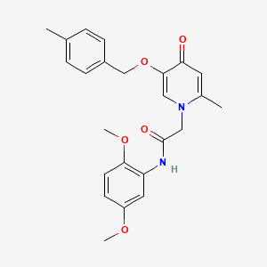 molecular formula C24H26N2O5 B2661623 N-(2,5-dimethoxyphenyl)-2-(2-methyl-5-((4-methylbenzyl)oxy)-4-oxopyridin-1(4H)-yl)acetamide CAS No. 946205-05-6