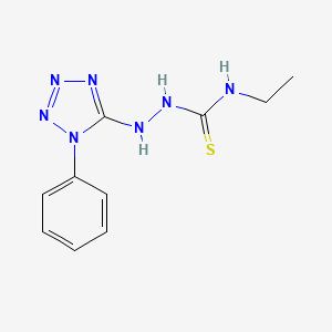 molecular formula C10H13N7S B2661629 N-ethyl-2-(1-phenyl-1H-tetrazol-5-yl)hydrazinecarbothioamide CAS No. 946201-43-0