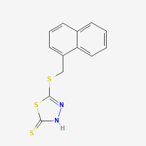molecular formula C13H10N2S3 B2661632 5-[(Naphthalen-1-ylmethyl)sulfanyl]-1,3,4-thiadiazole-2-thiol CAS No. 174728-84-8