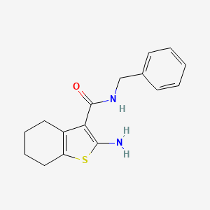 molecular formula C16H18N2OS B2661638 2-amino-N-benzyl-4,5,6,7-tetrahydro-1-benzothiophene-3-carboxamide CAS No. 312513-45-4