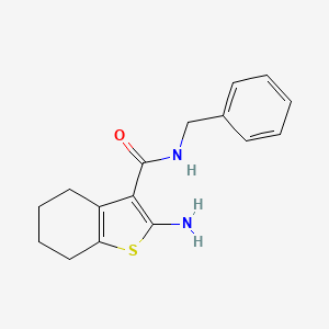 molecular formula C16H18N2OS B2661638 2-氨基-N-苯甲基-4,5,6,7-四氢-1-苯并噻吩-3-甲酰胺 