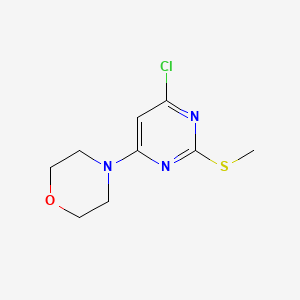 molecular formula C9H12ClN3OS B2661640 4-[6-Chloro-2-(methylsulfanyl)-4-pyrimidinyl]morpholine CAS No. 339016-21-6