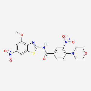 N-(4-methoxy-6-nitrobenzo[d]thiazol-2-yl)-4-morpholino-3-nitrobenzamide
