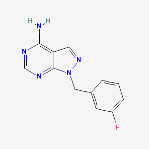 1-[(3-fluorophenyl)methyl]-1H-pyrazolo[3,4-d]pyrimidin-4-amine