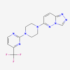 6-[4-[4-(Trifluoromethyl)pyrimidin-2-yl]piperazin-1-yl]-[1,2,4]triazolo[4,3-b]pyridazine