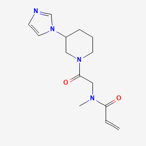 molecular formula C14H20N4O2 B2661654 N-[2-(3-Imidazol-1-ylpiperidin-1-yl)-2-oxoethyl]-N-methylprop-2-enamide CAS No. 2201387-01-9