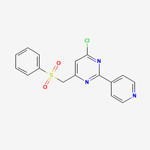 4-Chloro-6-[(phenylsulfonyl)methyl]-2-(4-pyridinyl)pyrimidine