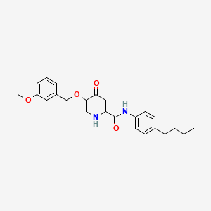 N-(4-butylphenyl)-5-((3-methoxybenzyl)oxy)-4-oxo-1,4-dihydropyridine-2-carboxamide