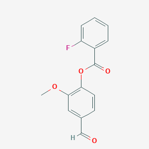 4-Formyl-2-methoxyphenyl 2-fluorobenzoate