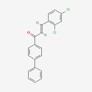 molecular formula C21H14Cl2O B2661672 (2E)-3-(2,4-二氯苯基)-1-(4-苯基苯基)丙-2-烯-1-酮 CAS No. 343600-24-8