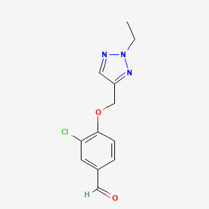 molecular formula C12H12ClN3O2 B2661675 3-chloro-4-[(2-ethyl-2H-1,2,3-triazol-4-yl)methoxy]benzaldehyde CAS No. 2094872-46-3