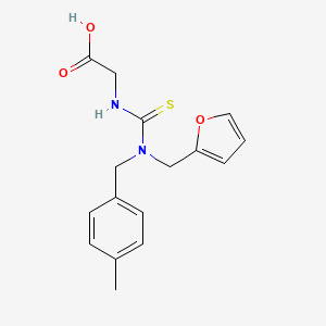 molecular formula C16H18N2O3S B2661676 ({[(2-Furylmethyl)(4-methylbenzyl)amino]-carbonothioyl}amino)acetic acid CAS No. 656815-43-9