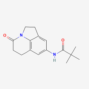 molecular formula C16H20N2O2 B2661678 N-(4-oxo-2,4,5,6-tetrahydro-1H-pyrrolo[3,2,1-ij]quinolin-8-yl)pivalamide CAS No. 898418-71-8