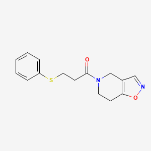 molecular formula C15H16N2O2S B2661680 1-(6,7-dihydroisoxazolo[4,5-c]pyridin-5(4H)-yl)-3-(phenylthio)propan-1-one CAS No. 2034443-04-2