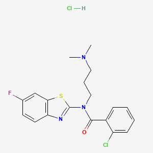 2-chloro-N-(3-(dimethylamino)propyl)-N-(6-fluorobenzo[d]thiazol-2-yl)benzamide hydrochloride