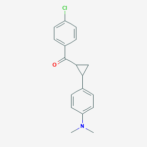 molecular formula C18H18ClNO B2661688 (4-Chlorophenyl){2-[4-(dimethylamino)phenyl]cyclopropyl}methanone CAS No. 338962-89-3