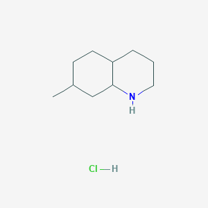 7-Methyl-1,2,3,4,4a,5,6,7,8,8a-decahydroquinoline;hydrochloride