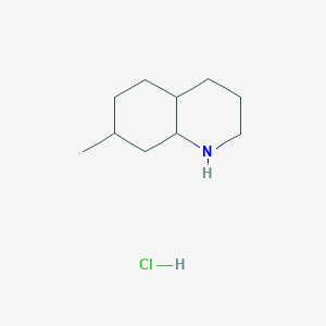 molecular formula C10H20ClN B2661694 7-甲基-1,2,3,4,4a,5,6,7,8,8a-十氢喹啉;盐酸盐 CAS No. 2253632-38-9