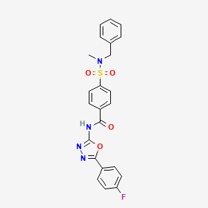 4-[benzyl(methyl)sulfamoyl]-N-[5-(4-fluorophenyl)-1,3,4-oxadiazol-2-yl]benzamide