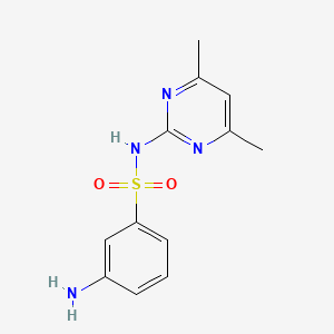 molecular formula C12H14N4O2S B2661697 3-amino-N-(4,6-dimethylpyrimidin-2-yl)benzenesulfonamide CAS No. 873389-79-8