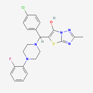 5-((4-Chlorophenyl)(4-(2-fluorophenyl)piperazin-1-yl)methyl)-2-methylthiazolo[3,2-b][1,2,4]triazol-6-ol