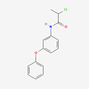 molecular formula C15H14ClNO2 B2661710 2-chloro-N-(3-phenoxyphenyl)propanamide CAS No. 743444-51-1