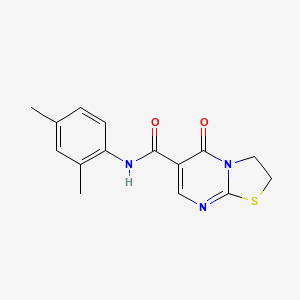 molecular formula C15H15N3O2S B2661714 N-(2,4-dimethylphenyl)-5-oxo-2,3-dihydro-[1,3]thiazolo[3,2-a]pyrimidine-6-carboxamide CAS No. 443329-58-6