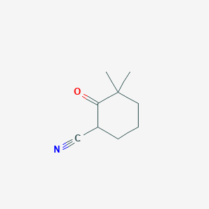 molecular formula C9H13NO B2661715 3,3-Dimethyl-2-oxocyclohexane-1-carbonitrile CAS No. 10219-83-7