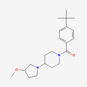 molecular formula C21H32N2O2 B2661718 (4-(叔丁基)苯基)(4-(3-甲氧基吡咯啉-1-基)哌啶-1-基)甲酮 CAS No. 2310100-23-1