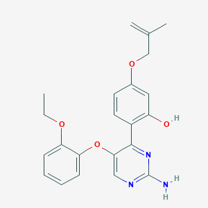 2-(2-Amino-5-(2-ethoxyphenoxy)pyrimidin-4-yl)-5-((2-methylallyl)oxy)phenol