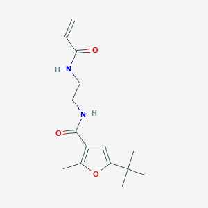 molecular formula C15H22N2O3 B2661724 5-Tert-butyl-2-methyl-N-[2-(prop-2-enoylamino)ethyl]furan-3-carboxamide CAS No. 2411241-94-4