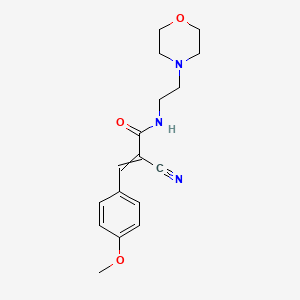 molecular formula C17H21N3O3 B2661745 2-cyano-3-(4-methoxyphenyl)-N-[2-(morpholin-4-yl)ethyl]prop-2-enamide CAS No. 647036-20-2