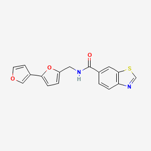 N-({[2,3'-bifuran]-5-yl}methyl)-1,3-benzothiazole-6-carboxamide