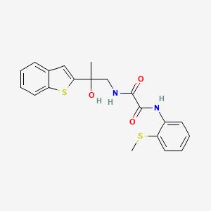 molecular formula C20H20N2O3S2 B2661758 N1-(2-(benzo[b]thiophen-2-yl)-2-hydroxypropyl)-N2-(2-(methylthio)phenyl)oxalamide CAS No. 2034604-93-6