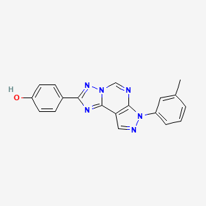 4-(7-(m-tolyl)-7H-pyrazolo[4,3-e][1,2,4]triazolo[1,5-c]pyrimidin-2-yl)phenol