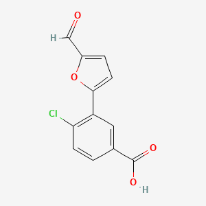 molecular formula C12H7ClO4 B2661792 4-氯-3-(5-甲酰呋喃-2-基)苯甲酸 CAS No. 425630-53-1