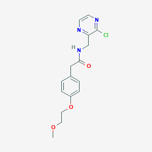 N-[(3-Chloropyrazin-2-yl)methyl]-2-[4-(2-methoxyethoxy)phenyl]acetamide