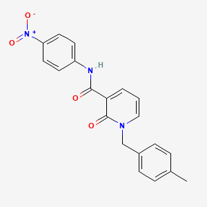 molecular formula C20H17N3O4 B2661794 1-(4-甲基苄基)-N-(4-硝基苯基)-2-氧代-1,2-二氢吡啶-3-甲酰胺 CAS No. 899948-05-1