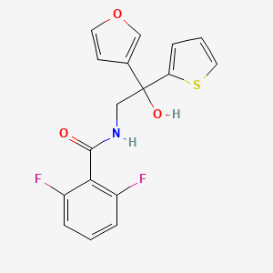 molecular formula C17H13F2NO3S B2661796 2,6-difluoro-N-(2-(furan-3-yl)-2-hydroxy-2-(thiophen-2-yl)ethyl)benzamide CAS No. 2034335-62-9