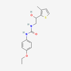 molecular formula C16H20N2O3S B2661797 1-(4-乙氧基苯基)-3-(2-羟基-2-(3-甲基噻吩-2-基)乙基)脲 CAS No. 1351613-38-1