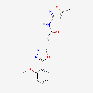 2-((5-(2-methoxyphenyl)-1,3,4-oxadiazol-2-yl)thio)-N-(5-methylisoxazol-3-yl)acetamide