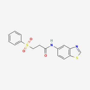 molecular formula C16H14N2O3S2 B2661802 N-(benzo[d]thiazol-5-yl)-3-(phenylsulfonyl)propanamide CAS No. 941924-81-8
