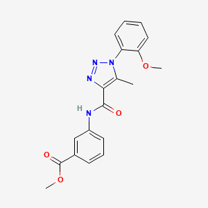 molecular formula C19H18N4O4 B2661803 methyl 3-(1-(2-methoxyphenyl)-5-methyl-1H-1,2,3-triazole-4-carboxamido)benzoate CAS No. 924820-46-2