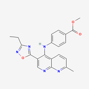 Methyl 4-{[3-(3-ethyl-1,2,4-oxadiazol-5-yl)-7-methyl[1,8]naphthyridin-4-yl]amino}benzoate