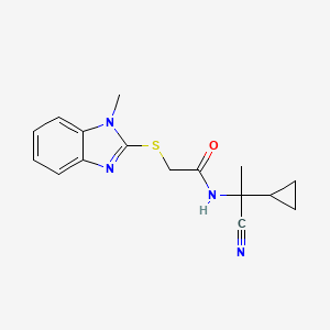 molecular formula C16H18N4OS B2661817 N-(1-cyano-1-cyclopropylethyl)-2-[(1-methyl-1H-1,3-benzodiazol-2-yl)sulfanyl]acetamide CAS No. 1211168-18-1