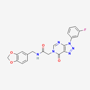 N-(benzo[d][1,3]dioxol-5-ylmethyl)-2-(3-(3-fluorophenyl)-7-oxo-3H-[1,2,3]triazolo[4,5-d]pyrimidin-6(7H)-yl)acetamide