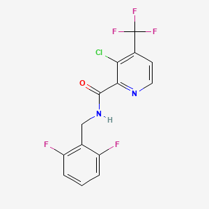 molecular formula C14H8ClF5N2O B2661825 3-氯-N-[(2,6-二氟苯基)甲基]-4-(三氟甲基)吡啶-2-甲酰胺 CAS No. 2459725-75-6