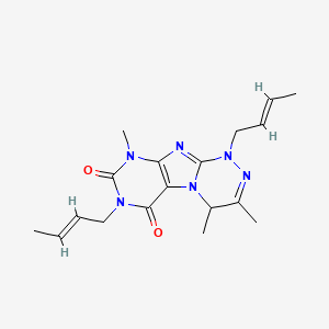 1,7-bis[(E)-but-2-enyl]-3,4,9-trimethyl-4H-purino[8,7-c][1,2,4]triazine-6,8-dione