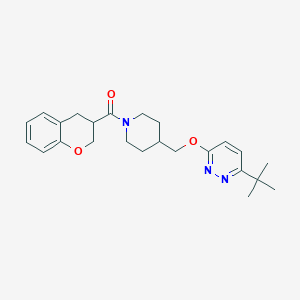 molecular formula C24H31N3O3 B2661832 [4-[(6-Tert-butylpyridazin-3-yl)oxymethyl]piperidin-1-yl]-(3,4-dihydro-2H-chromen-3-yl)methanone CAS No. 2320886-62-0